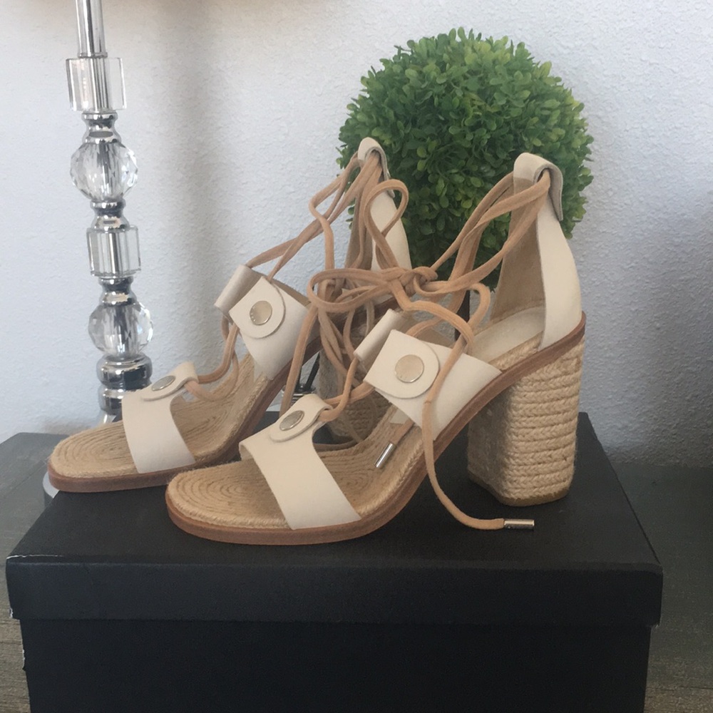 Rag and Bone Eden Leather and Jute Lace-Up Sandal